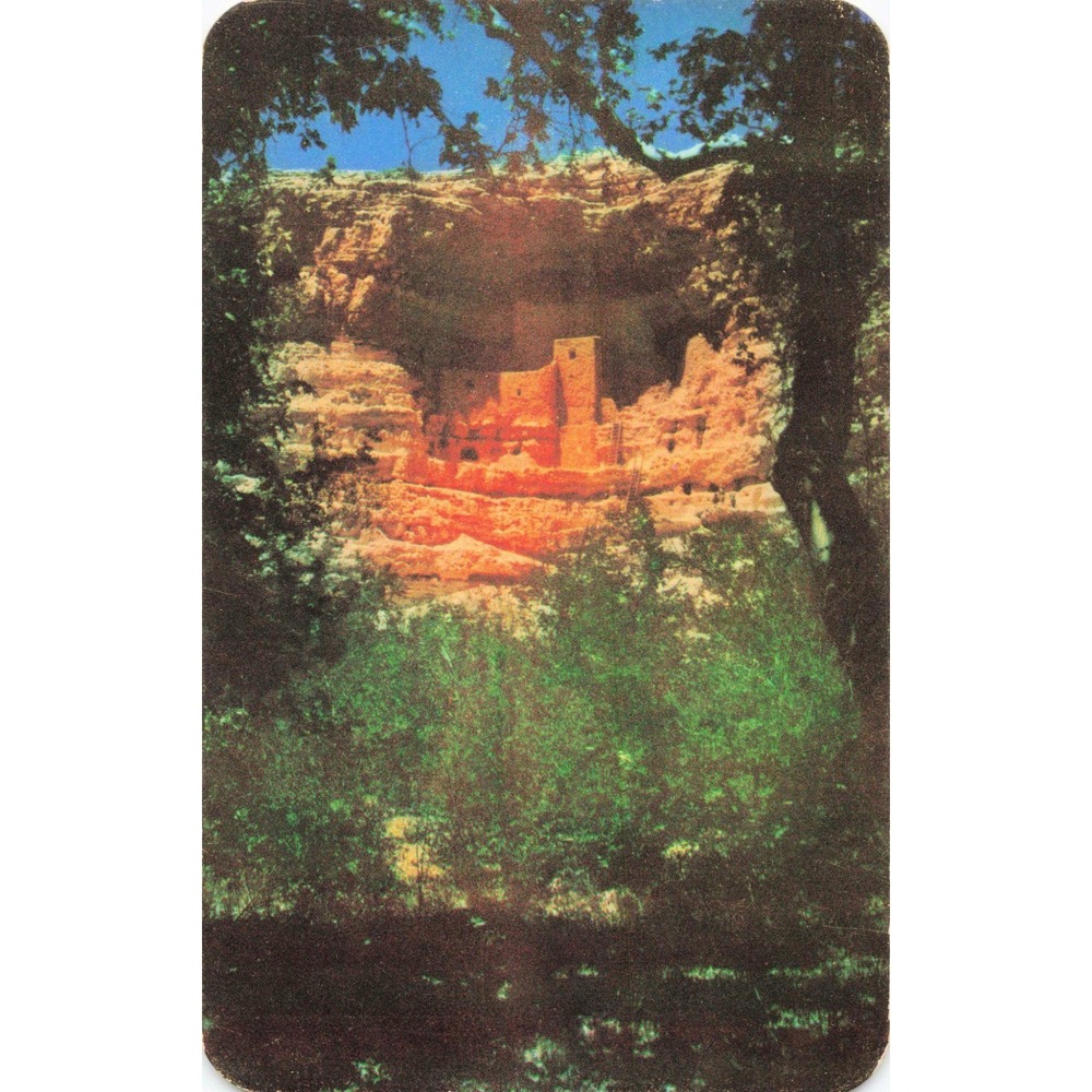 Vintage Montezuma Castle Arizona Postcard Ray Manley Kodachrome K47 Bob Petley - Picture 1 of 2